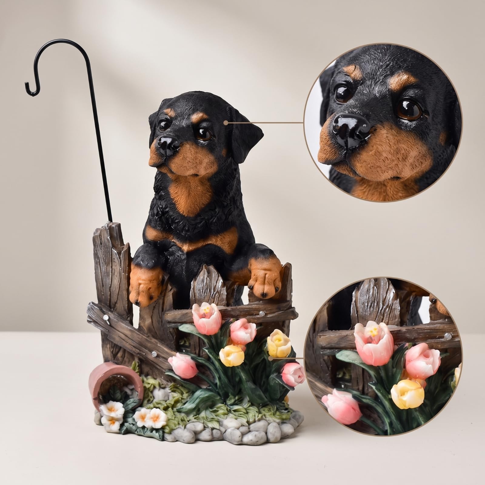 Amazon.co.jp: KQFCAZRE 犬の置物 樹脂製 フック付き置物 かわいい